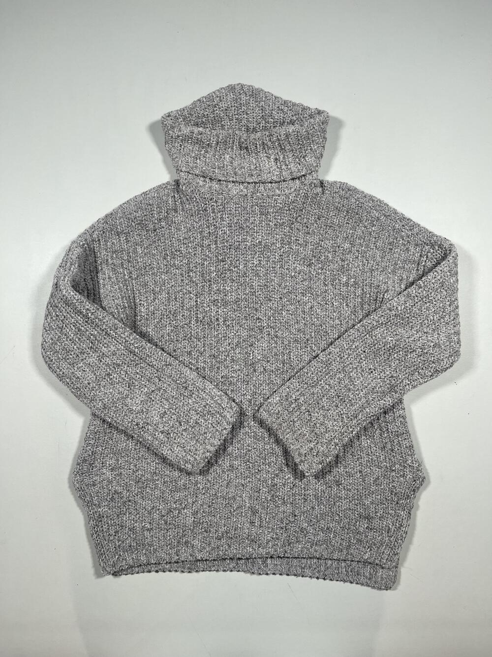 Abercrombie & Fitch Sweater Womens XXS Gray Turtleneck Ribbed Knit Pullover